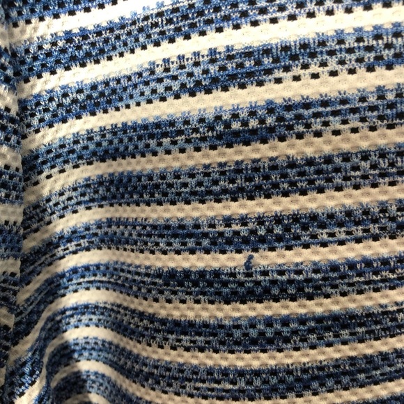 Vince Camuto Blue Stripe Short Sleeve Blouse XXL - Picture 3 of 4